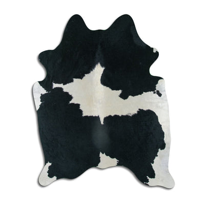Black and white cowhide L