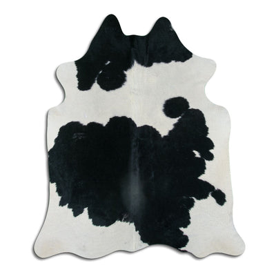 Black and white cowhide L