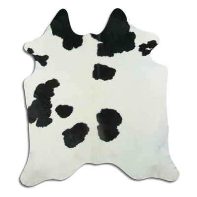 Black and white cowhide L