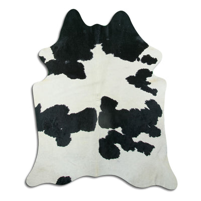 Black and white cowhide L
