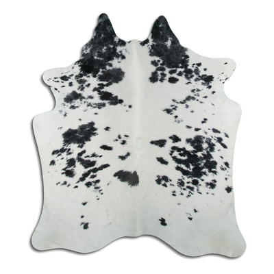 Black and white cowhide L