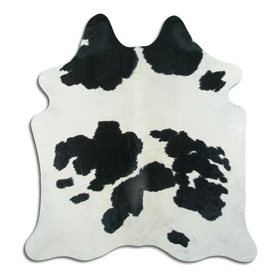 Black and white cowhide L