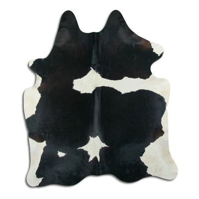 Black and white cowhide L