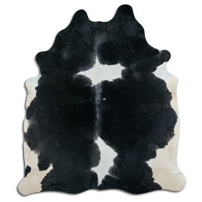 Black and white cowhide rug XXL