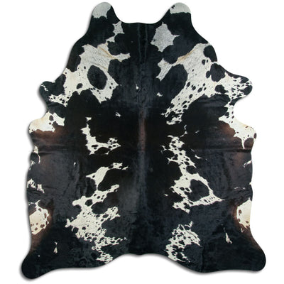 Black and white cowhide rug XXL