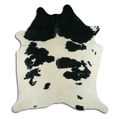 Black and white cowhide rug XXL