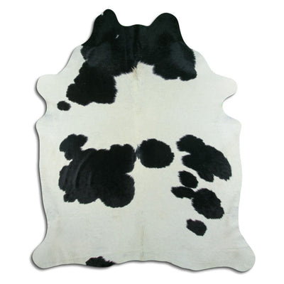 Black and white cowhide rug XL