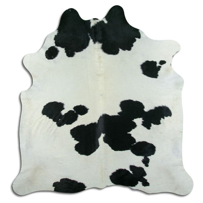 Black and white cowhide rug XL