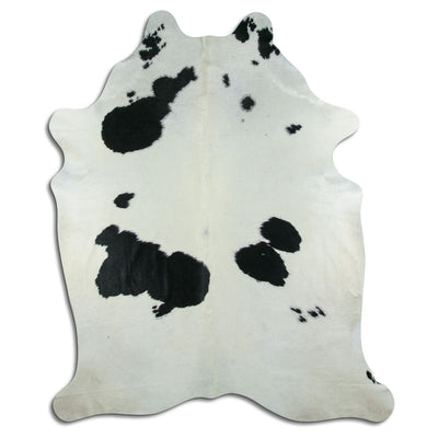 Black and white cowhide rug XXL