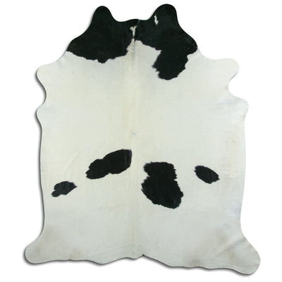 Black and white cowhide rug XXL