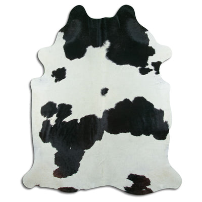 Black and white cowhide rug XL