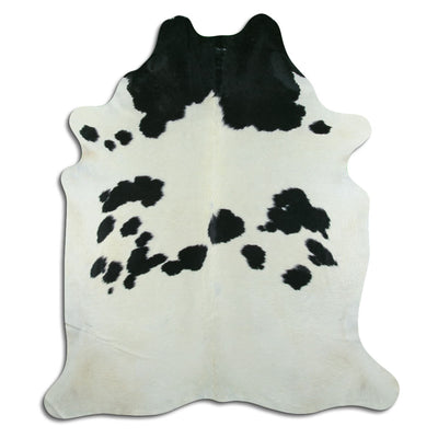Black and white cowhide rug XL