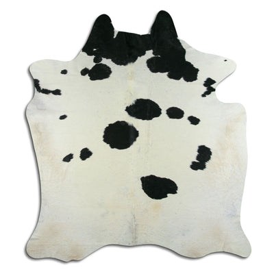 Black and white cowhide rug XXL