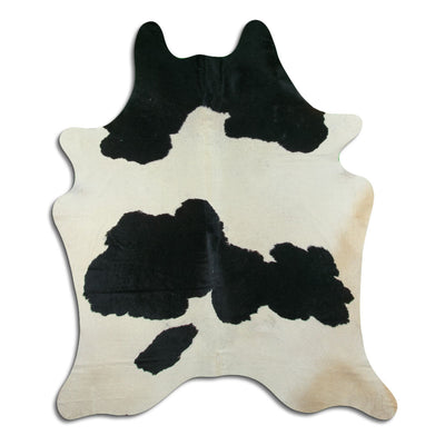 Black and white cowhide rug XL