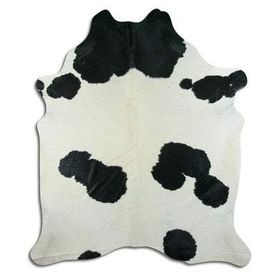 Black and white cowhide rug XXL