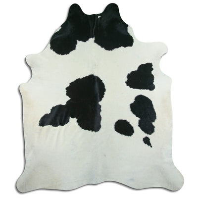 Black and white cowhide rug XXL