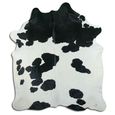 Black and white cowhide rug XL