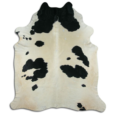 Black and white cowhide rug XXL