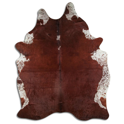 Pelle di mucca marrone e bianca XXL