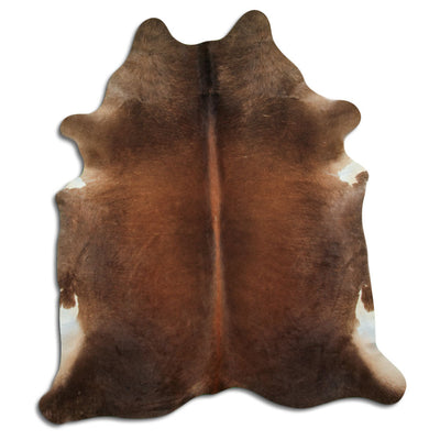 Brown cowhide rug XL