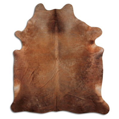 Brown cowhide rug XXL