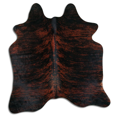 Brown cowhide rug M