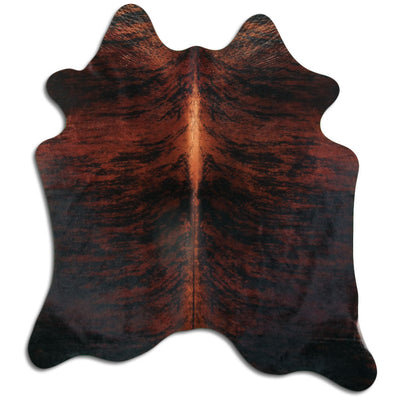Brown cowhide rug M