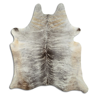 Grey cowhide rug XL