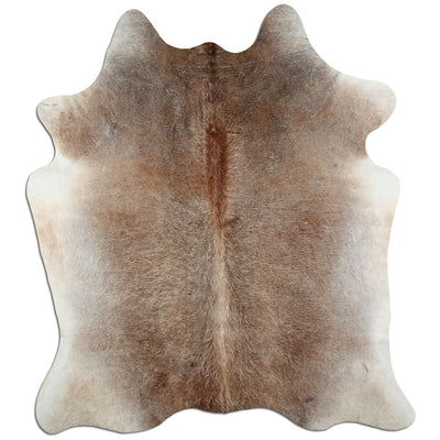 Grey cowhide rug L