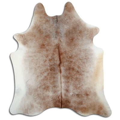 Brown cowhide rug L