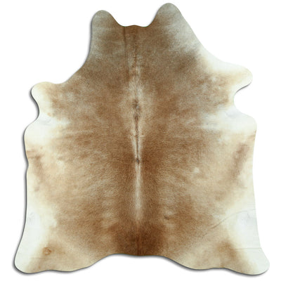 Brown cowhide rug L