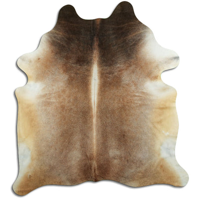 Brown cowhide rug XL