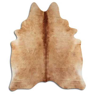 Brown cowhide rug L
