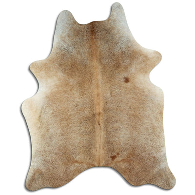 Champagne cowhide rug L