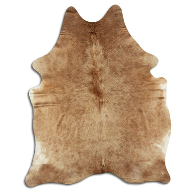 Champagne cowhide rug L