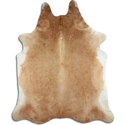 Brown cowhide rug XXXL