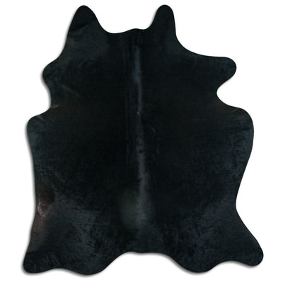 Black cowhide rug XL