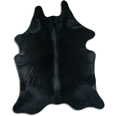 Black cowhide rug XXL