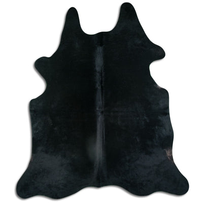 Black cowhide rug XL