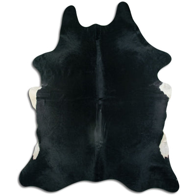 Black cowhide rug XXL