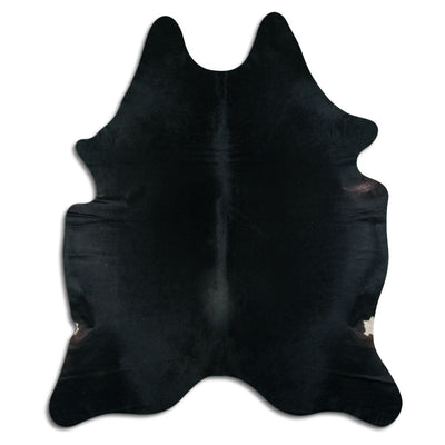 Black cowhide rug XXL