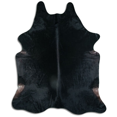 Black cowhide rug XXXL