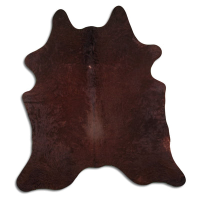 Brown cowhide rug L