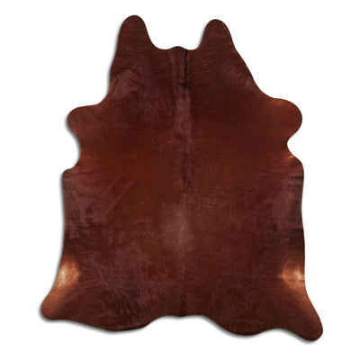 Brown cowhide rug L