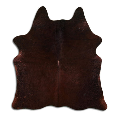 Brown cowhide rug L