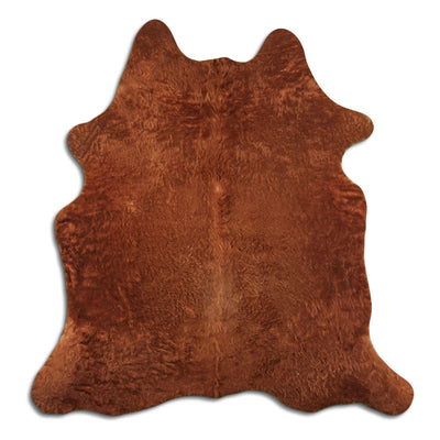 Brown cowhide rug M