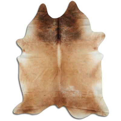 Brown cowhide rug XXXL