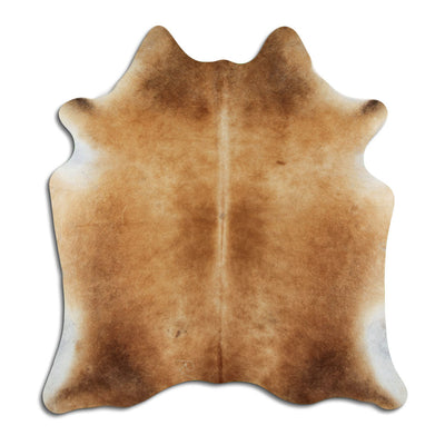 Brown cowhide rug L