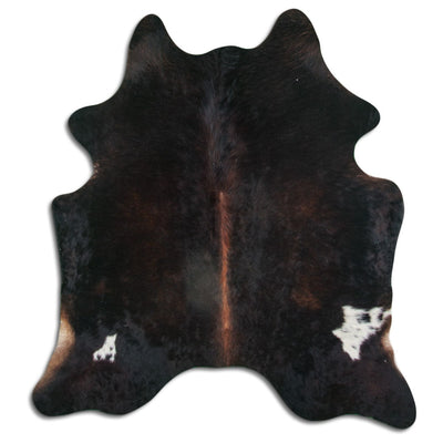 Brown cowhide rug L