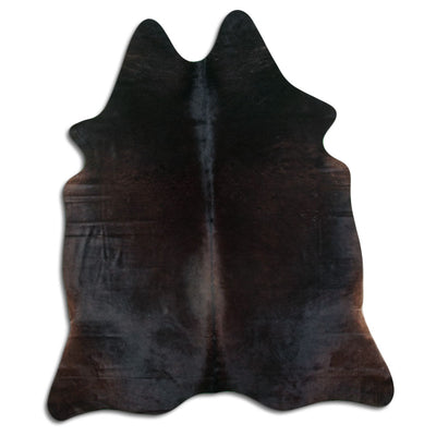 Brown cowhide rug L